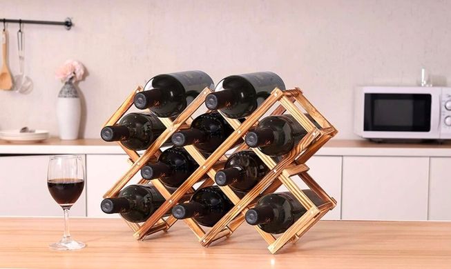 Деревянная подставка для винных бутылок