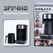 Електрична турка для приготування кави по-турецьки Sokany SK-0137 чорний з хромом 250 мл