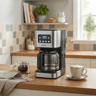Кавоварка крапельна Sokany CM-121E електрична з підігрівом кавника 1,5 л
